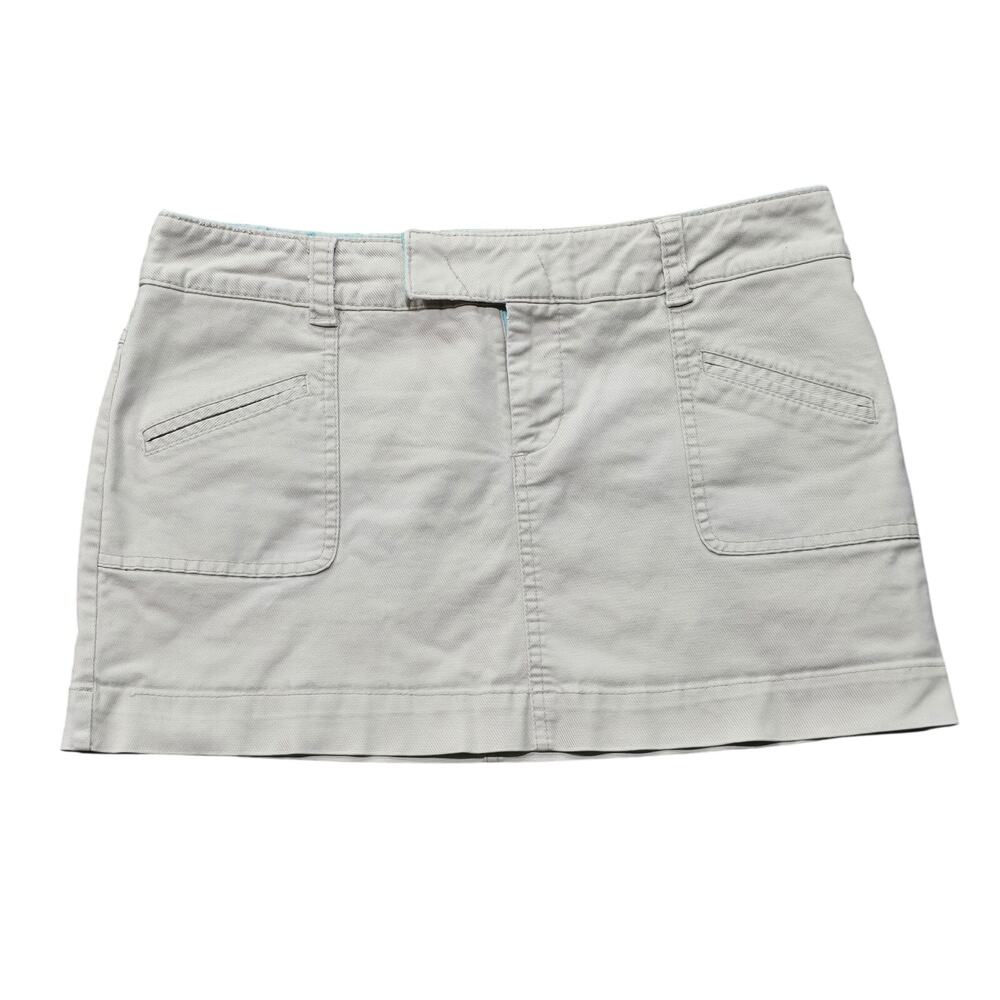 American Eagle Khaki Cargo Style Mini Skirt Y2k